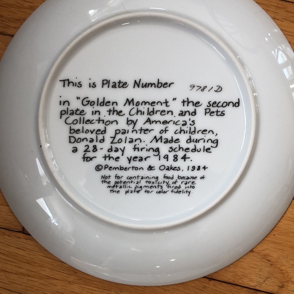 PEMBERTON & OAKES DONALD ZOLAN COLLECTOR PLATES / Bundle of 4 - Picture 9 of 9